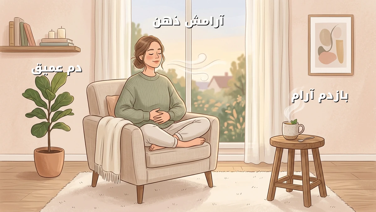 آرامش ذهن با تنفس عمیق در پنج دقیقه